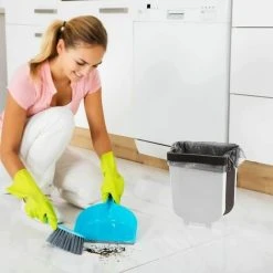 DECKON Hanging Trash Can For Kitchen Or Bathroom With Trash Bag Holder For Kitchen, Cabinet And Door - 9L White. 9 DECKON Hanging Trash Can For Kitchen Or Bathroom With Trash Bag Holder For Kitchen, Cabinet And Door - 9L White. -Vonshef shop 92346254 5