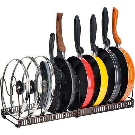 FUHUIDATRADING Toplife Pot Rack, Pot Rack Stainless Steel Kitchen Storage Rack With 10 Adjustable Compartments Perfect For Kitchen Utensils Pots, Pans, Lids 1 FUHUIDATRADING Toplife Pot Rack, Pot Rack Stainless Steel Kitchen Storage Rack With 10 Adjustable Compartments Perfect For Kitchen Utensils Pots, Pans, Lids