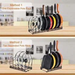 FUHUIDATRADING Toplife Pot Rack, Pot Rack Stainless Steel Kitchen Storage Rack With 10 Adjustable Compartments Perfect For Kitchen Utensils Pots, Pans, Lids 8 FUHUIDATRADING Toplife Pot Rack, Pot Rack Stainless Steel Kitchen Storage Rack With 10 Adjustable Compartments Perfect For Kitchen Utensils Pots, Pans, Lids -Vonshef shop 92864489 4