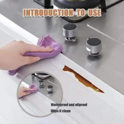 FUHUIDATRADING Caulking Tape, Decorative Self Adhesive PE Sealing Tape, Used For Kitchen Sink Bathroom Bathtub Floor Wall Edge Protection (White Length: 10.5ft) -Vonshef shop 92865252 3