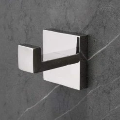 FUHUIDATRADING Home Robe Hook For Bathrobe Bathroom WC Coat Towel Hat Stainless Steel，Chrome Chrome Finish -Vonshef shop 92865780 2