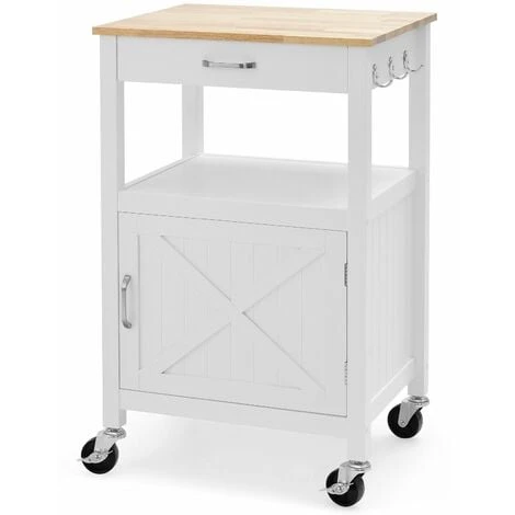 Costway Kitchen Trolley Cart Rolling Island Cart Serving Cart W/ Storage Shelf & Drawer 1 Costway Kitchen Trolley Cart Rolling Island Cart Serving Cart W/ Storage Shelf & Drawer