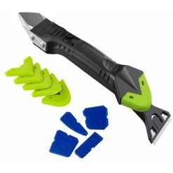 JOORRT FlkwoH Silicone Grout Straightener Machine, Newly Upgraded Caulking Glass Glue Corner Scraper, Silicone Sealant Finishing Tool Grout Scraper 10 Piece Set