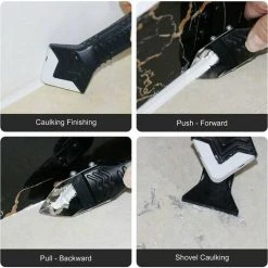 JOORRT FlkwoH 10pcs Silicone Caulking Tool Set, Silicone Smoothing Grout Remover Finishing Tool -Vonshef shop 93457251 4