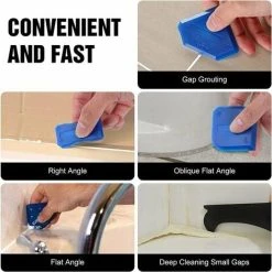 JOORRT FlkwoH 10pcs Silicone Caulking Tool Set, Silicone Smoothing Grout Remover Finishing Tool -Vonshef shop 93457251 5