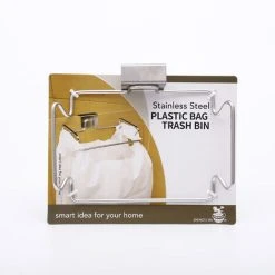 XINUY Kitchen Waste Bag Holder Trash Bag Holder For Cupboard Door Drawer Cabinet Hanger Stainless Reusable Home -Vonshef shop 93510047 4