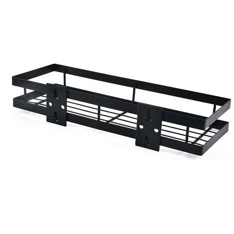 XINUY Spice Rack Kitchen Wall Spice Rack Black 40 12 5.5cm 2 XINUY Spice Rack Kitchen Wall Spice Rack Black 40 12 5.5cm - Image 2
