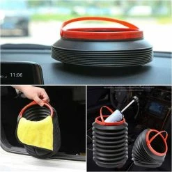 XINUY Car Trash Can, 4L Universal Portable Foldable Car Trash Can, Suitable For Camping, Outdoor Travel And Activities, Reusable -Vonshef shop 93525530 4