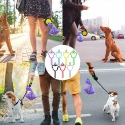 XINUY 7 Dog Garbage Bag Clip, Hands Free Adjustable Plastic Poop Bag Clip, Fits All Leashes -Vonshef shop 93525606 5