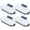 XINUY Trash Bag Trash Holder Hanging Bag Trash Rack Hanger Organizer For Kitchen Cabinet Doors Dark Blue 4pcs
