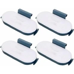 XINUY Trash Bag Trash Holder Hanging Bag Trash Rack Hanger Organizer For Kitchen Cabinet Doors Dark Blue 4pcs