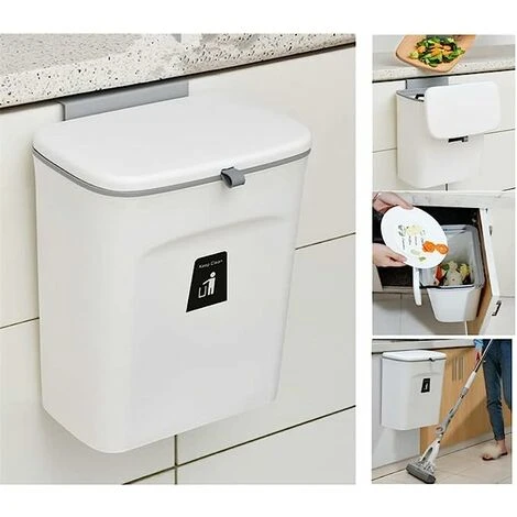 XINUY Kitchen Countertop Trash Can Small Hanging Trash Can (white) 231326cm 2 XINUY Kitchen Countertop Trash Can Small Hanging Trash Can (white) 231326cm - Image 2