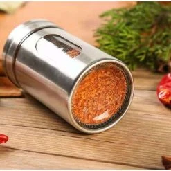 BOED 12 Pièces Boîtes À Épices Avec Couvercle Pivotant,Bouteille D'Assaisonnement En Acier Inoxydable,Pot Epices Set Epices Cuisine,Pots À Épices Pour Thé, Sel Et Poivre 100Ml -Vonshef shop 94385071 3