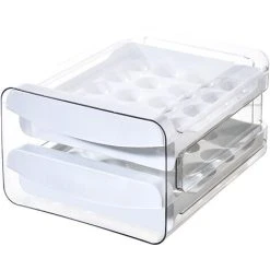 BOED Egg Box With 32 Compartments Double Layer Egg Drawer Type For Refrigerator
