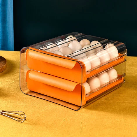 BOED Egg Box With 32 Compartments Double Layer Egg Drawer Type For Refrigerator 1 BOED Egg Box With 32 Compartments Double Layer Egg Drawer Type For Refrigerator