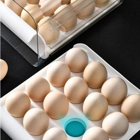 BOED Egg Box With 32 Compartments Double Layer Egg Drawer Type For Refrigerator 3 BOED Egg Box With 32 Compartments Double Layer Egg Drawer Type For Refrigerator - Image 3
