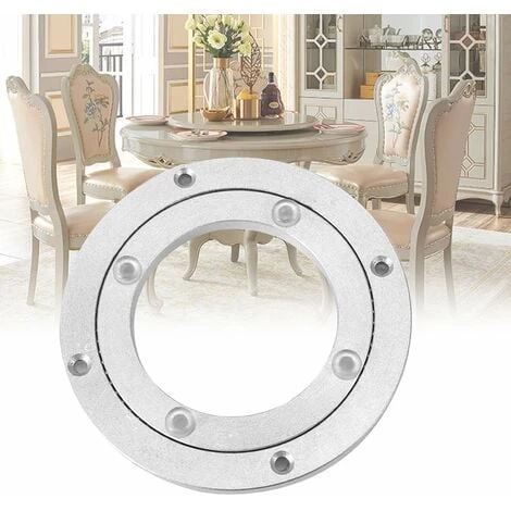 NICEONE Aluminum Alloy Turntable Bearing, Heavy Duty Swivel Turntable Rotating Bearing Turntable Round Dining Table Smooth Swivel Plate Hardware, 8 5 NICEONE Aluminum Alloy Turntable Bearing, Heavy Duty Swivel Turntable Rotating Bearing Turntable Round Dining Table Smooth Swivel Plate Hardware, 8 - Image 5