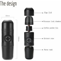 NICEONE Portable Coffee Maker, 70ml Manual Coffee Maker, Mini Ground Coffee Maker, Portable, Espresso Maker Manual Coffee Maker, For Camping Hiking 8 NICEONE Portable Coffee Maker, 70ml Manual Coffee Maker, Mini Ground Coffee Maker, Portable, Espresso Maker Manual Coffee Maker, For Camping Hiking -Vonshef shop 94517836 4