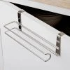 HEGUYEY Hanging Kitchen Roll Holder Under Cabinet Kitchen Roll Holder, Stainless Steel Paper Towel Holder For Kitchen