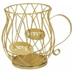 TUMALAGIA 1pc Coffee Capsule Holder Large Capacity Storage Fruit Snack Coffee Capsule Holder,Golden,1215.5cm