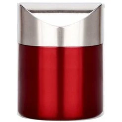 TUMALAGIA Mini Metal Trash Can Tabletop 0.40 Gallon (1.5L) Reusable Trash Can Desktop Maganement For Home Office School True Color