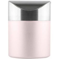 TUMALAGIA Mini Metal Trash Can Tabletop 0.40 Gallon (1.5L) Reusable Trash Can Desktop Maganement For Home Office School True Color -Vonshef shop 95068238 3