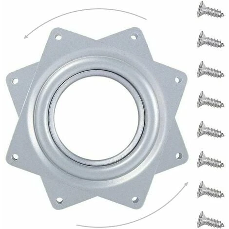 HEGUYEY Turntable Turntable Swivel Plate Rotating Platform 360 Degree Rotating Square With Steel Ball Bearings For Kitchen Cabinet Counter Pantry (4 Inch) 1 HEGUYEY Turntable Turntable Swivel Plate Rotating Platform 360 Degree Rotating Square With Steel Ball Bearings For Kitchen Cabinet Counter Pantry (4 Inch)