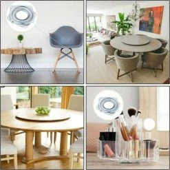 HEGUYEY Turntable Turntable Swivel Plate Rotating Platform 360 Degree Rotating Square With Steel Ball Bearings For Kitchen Cabinet Counter Pantry (4 Inch) 8 HEGUYEY Turntable Turntable Swivel Plate Rotating Platform 360 Degree Rotating Square With Steel Ball Bearings For Kitchen Cabinet Counter Pantry (4 Inch) -Vonshef shop 95350805 4