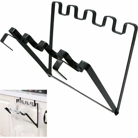 HEGUYEY SL.GT,Foldable Hanging Trash Bag Holder - Simple Iron Trash Bag Holder With Hooks 1 HEGUYEY SL.GT,Foldable Hanging Trash Bag Holder - Simple Iron Trash Bag Holder With Hooks