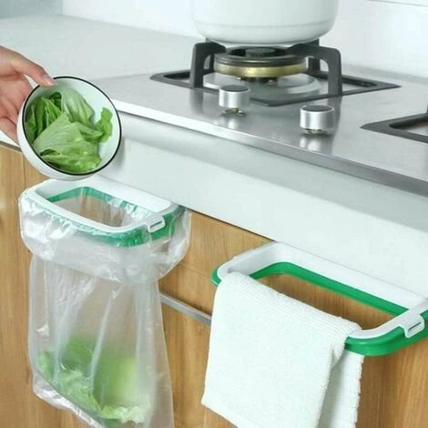 HEGUYEY Pieces Hanging Trash Bag Holder, Trash Bag Storage Rack, Trash Bag Holder Trash Holder On Cabinet Door, Kitchen Cupboard Garbage Storage, 4 HEGUYEY Pieces Hanging Trash Bag Holder, Trash Bag Storage Rack, Trash Bag Holder Trash Holder On Cabinet Door, Kitchen Cupboard Garbage Storage, - Image 4