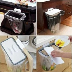 HEGUYEY Hanging Garbage Basket Garbage Rack On The Cabinet Door Hanging Cupboard Trash Can Hanging Cupboard Bin Suitable For Kitchen Office Bathroom Trash Can 2 Pieces -Vonshef shop 95353864 4
