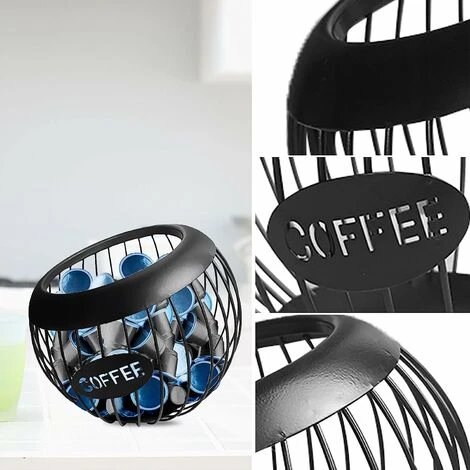 Soleil Large Capacity Coffee Pod Holder - Coffee Pod Organizer For Countertop, Bar, Coffee Capsule Storage Basket 4 Soleil Large Capacity Coffee Pod Holder - Coffee Pod Organizer For Countertop, Bar, Coffee Capsule Storage Basket - Image 4