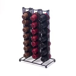 Soleil Coffee Capsule Holder For 42 Pieces Nespresso Coffee Capsules, Nespresso Capsule Coffee Holder, Coffee Pod Holder Stand, Coffee Rack Storage Holder For Office Kitchen (Black) -Vonshef shop 95523095 3