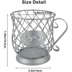 Soleil Coffee Basket Coffee Capsule Holder Design - Capsule Holder, Espresso, Capsule Holder Storage Pod Holder - Large Capacity -Vonshef shop 95523365 2