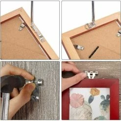 GTA Picture Hanger Pcs For Hard Walls 282 Hanging Kit Picture Hooks For Fixing Picture Frame Matching Picture Hanger With 62 Steel Hooks 3m 30 Steel Wire Hanging Saw Ring -Vonshef shop 95652985 3