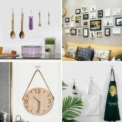 GTA Picture Hanger Pcs For Hard Walls 282 Hanging Kit Picture Hooks For Fixing Picture Frame Matching Picture Hanger With 62 Steel Hooks 3m 30 Steel Wire Hanging Saw Ring -Vonshef shop 95652985 5