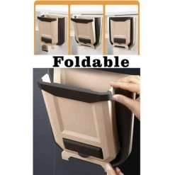 GTA 23X13X26cm Gallon Collapsible Kitchen Under Sink Trash Can, 10L Plastic Small Foldable Trash Can For Cabinet, Car, Bedroom, Bathroom, Kitchen -Vonshef shop 95716082 5