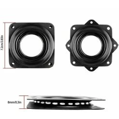 GTA 4pcs Square Bearing Turntable (Black) -Vonshef shop 95717357 3