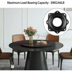 GTA 4pcs Square Bearing Turntable (Black) -Vonshef shop 95717357 5