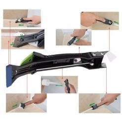 GTA 5 In 1 Silicone Grout Straightener, New Upgrade Caulking Glass Glue Corner Scraper, Silicone Sealant Finishing Tool Grout Scraper -Vonshef shop 95717674 4