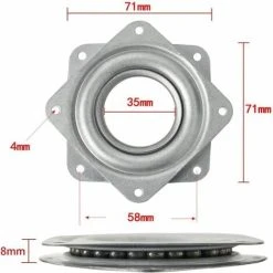 GTA 4 Pieces Square Lazy Susan, Galvanized Iron Turntable, Used For Office Plants, Kitchen, Dining Table, TV Chair (Silver)4 Pieces Square Lazy Susan, Galvanized Iron Lazy Susan 7 GTA 4 Pieces Square Lazy Susan, Galvanized Iron Turntable, Used For Office Plants, Kitchen, Dining Table, TV Chair (Silver)4 Pieces Square Lazy Susan, Galvanized Iron Lazy Susan -Vonshef shop 95723826 3