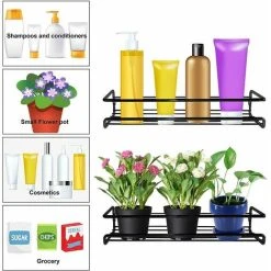 Soleil Black Wall Mounted Spice Rack (Set Of 4) - Spice And Herb Holders For Kitchen Walls And Single Tier Cabinets - Wall Mounted Kitchen Spice Rack 9 Soleil Black Wall Mounted Spice Rack (Set Of 4) - Spice And Herb Holders For Kitchen Walls And Single Tier Cabinets - Wall Mounted Kitchen Spice Rack -Vonshef shop 95875284 5