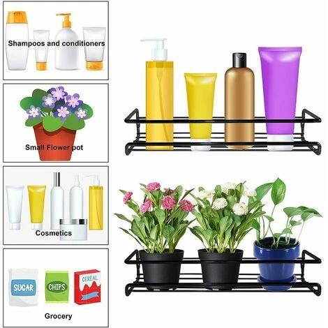 Soleil Black Wall Mounted Spice Rack (Set Of 4) - Spice And Herb Holders For Kitchen Walls And Single Tier Cabinets - Wall Mounted Kitchen Spice Rack 5 Soleil Black Wall Mounted Spice Rack (Set Of 4) - Spice And Herb Holders For Kitchen Walls And Single Tier Cabinets - Wall Mounted Kitchen Spice Rack - Image 5