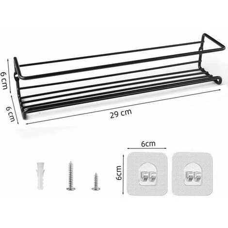 Soleil Wall Mounted Kitchen Spice Rack, 2PCS 2 Tier Stainless Steel Spice Storage Rack Kitchen Wall Shelf With Adhesive And Screws, Perfect For Kitchen 5 Soleil Wall Mounted Kitchen Spice Rack, 2PCS 2 Tier Stainless Steel Spice Storage Rack Kitchen Wall Shelf With Adhesive And Screws, Perfect For Kitchen - Image 5
