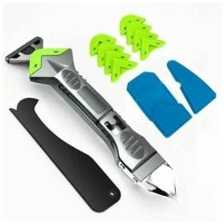 Soleil 5 In 1 Silicone Grout Straightener, New Upgrade Caulking Glass Glue Corner Scraper, Silicone Sealant Finishing Tool Grout Scraper