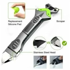 Soleil 5 In 1 Silicone Grout Straightener, New Upgrade Caulking Glass Glue Corner Scraper, Silicone Sealant Finishing Tool Grout Scraper -Vonshef shop 95876439 3