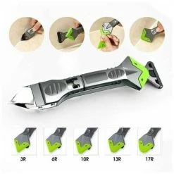 Soleil 5 In 1 Silicone Grout Straightener, New Upgrade Caulking Glass Glue Corner Scraper, Silicone Sealant Finishing Tool Grout Scraper -Vonshef shop 95876439 5
