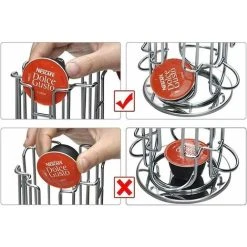 Soleil Dolce Gusto Coffee Capsule Holder, Rotating Dispenser Capsule Holder For 24 Capsules, Dolce Gusto Storage Racks, 360 Degree Rotating Capsule Range, Chrome, Elegant And Sturdy 9 Soleil Dolce Gusto Coffee Capsule Holder, Rotating Dispenser Capsule Holder For 24 Capsules, Dolce Gusto Storage Racks, 360 Degree Rotating Capsule Range, Chrome, Elegant And Sturdy -Vonshef shop 95877395 5