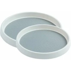 Soleil Revolving Tray, For Spices Condiments Kitchen Storage, 2 Sizes Round Tray (25cm & 30cm), Revolving Plastic Base For Cupboard, For Living Room / Dining Room