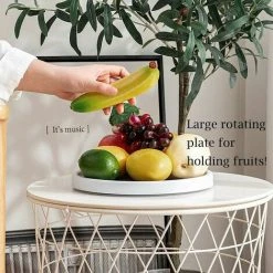 Soleil Revolving Tray, For Spices Condiments Kitchen Storage, 2 Sizes Round Tray (25cm & 30cm), Revolving Plastic Base For Cupboard, For Living Room / Dining Room -Vonshef shop 95877960 5